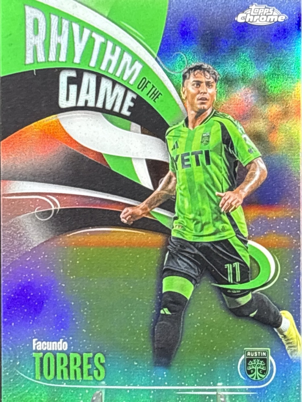 Topps Chrome Facundo Torres Soccer Trading Card - Rhythm of the Game